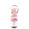 Pleaser - ADORE709 Sandale à bride à la cheville, Pole dance chaussures - Rose/Blanc Product image